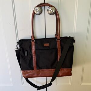 Black and Brown Laptop Bag